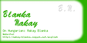 blanka makay business card